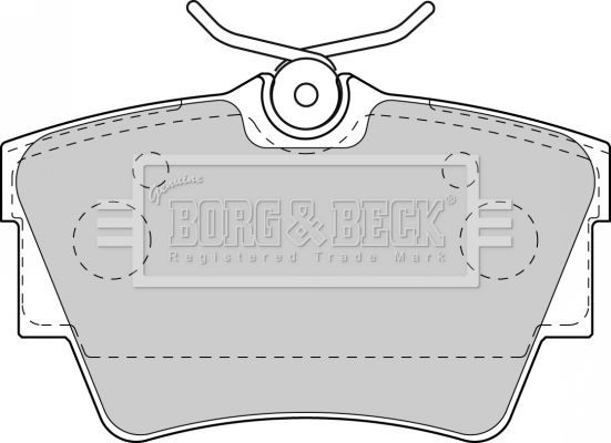 BORG & BECK Комплект тормозных колодок, дисковый тормоз BBP1813